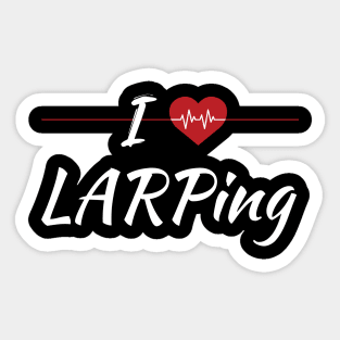 I Love LARPing Cute Red Heart Sticker